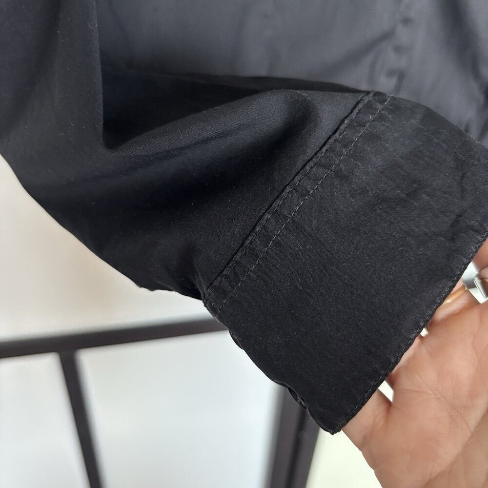 Massimo Dutti Womens Black Shirt‎ Size 44/34 Minimalist Professional Office - Picture 4 of 15